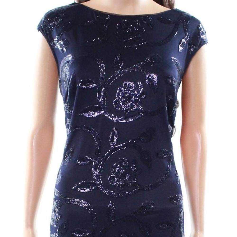 Lauren Ralph Lauren Sequined Floral-Print Gown